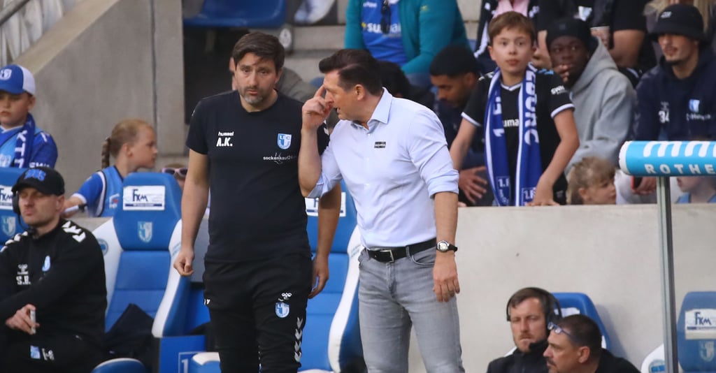 FCM-Trainer Christian Titz (rechts) erlebt mit seinem Co André Kilian ein kurioses Zweitliga-Jahr.