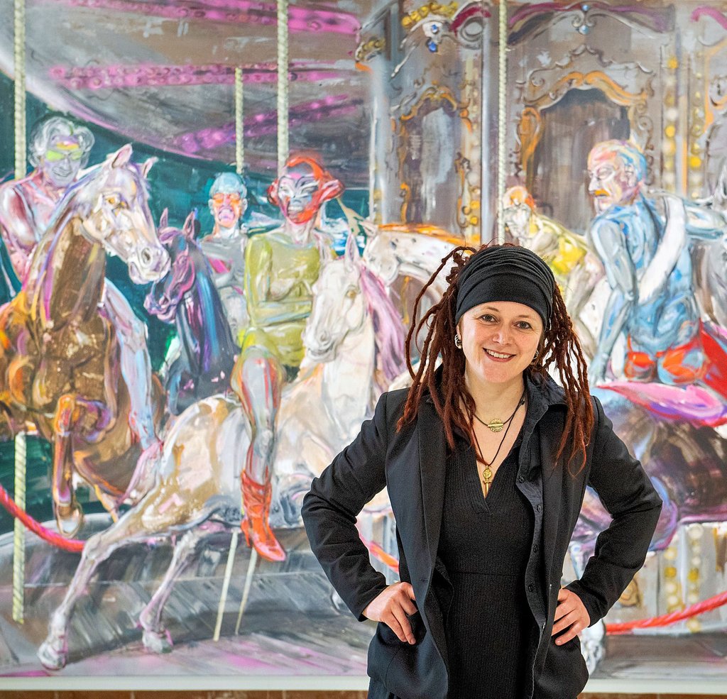 Undine Bandelin ist eine von drei Künstlern, die die erste Ausstellung in der neuen Naumburge Theaterspielstätte gestalten.