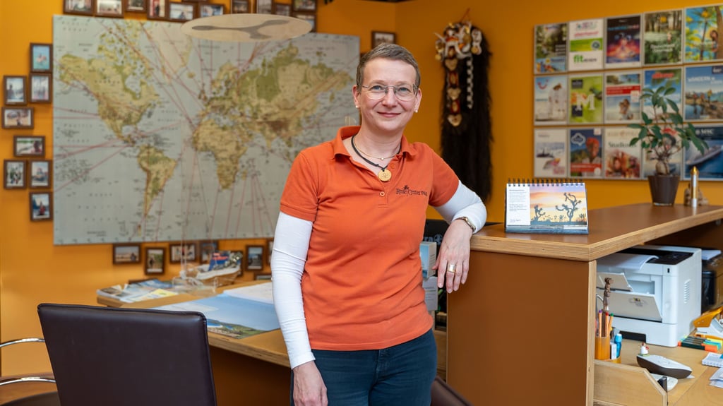 Inhaberin Manuela Paul vom ReiseCenter Paul im Einkaufszentrum „Arsenal” in Wittenberg erlebt keinen Einbruch bei den Buchungen.
