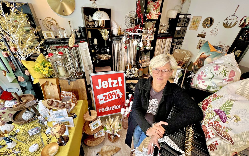 Heike Sülzle schließt ihren Dekoladen an der Lindenstraße, doch ganz hört sie nicht auf.