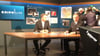 Als Stammgast im Fernsehen: Der Harzer Polizeisprecher Uwe Becker (rechts) mit Moderator Axel Bulthaupt am 18. März 2018 in der Sendung Kripo live. 