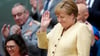 Beim ersten Wahlgang saß Ex-Kanzlerin Angela Merkel (CDU) noch auf der Ehrentribüne des Bundestages.