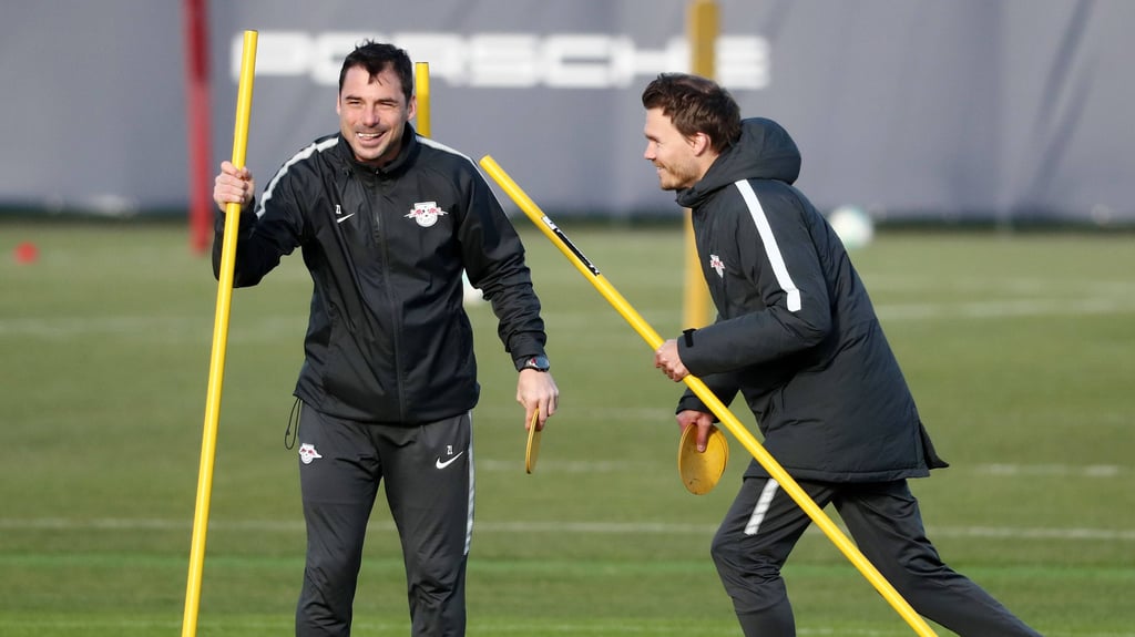 RB-Trainer Zsolt Löw (l.) will den Job abgeben, Danny Röhl (r.) gilt hinter den Favoriten als Alternativ-Kandidat.