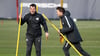 RB-Trainer Zsolt Löw (l.) will den Job abgeben, Danny Röhl (r.) gilt hinter den Favoriten als Alternativ-Kandidat.