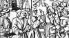 Aus Anlass des 450. Jahrestages des Bauernkrieges (1524 bis 1526) fand ein Kolloquium in Staßfurt statt. Das Bild ist eine zeitgenössische Darstellung des Aufstandes der Bauern gegen die Obrigkeit.