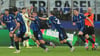Die Inter-Spieler feiern den Einzug ins Finale der Champions League.