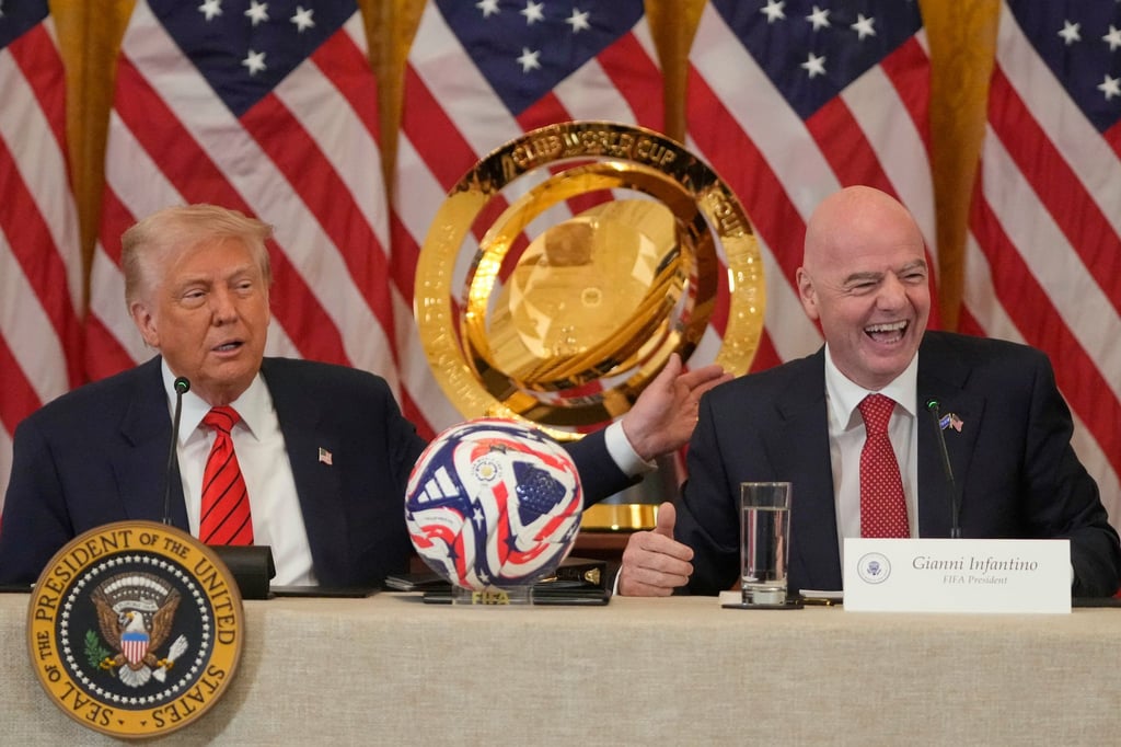 US-Präsident Donald Trump und FIFA-Präsident Gianni Infantino bei einem Termin im Weißen Haus.