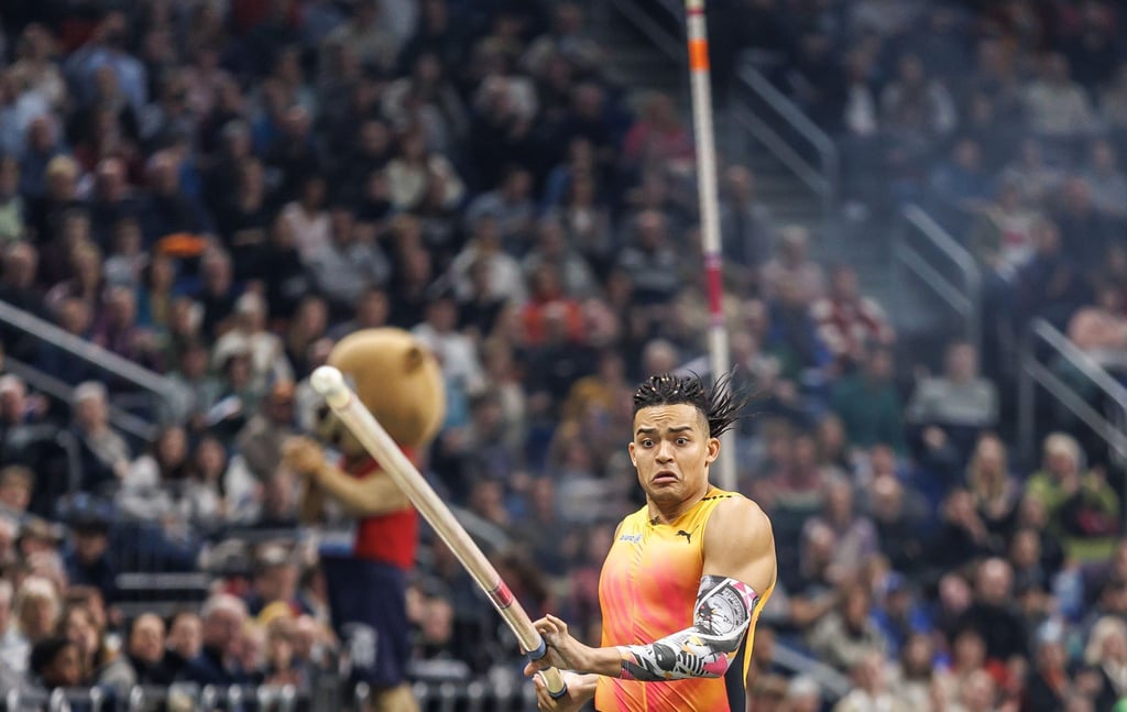 Der Olympia-Dritte Emmanouil Karalis aus Griechenland startet in Dresden.