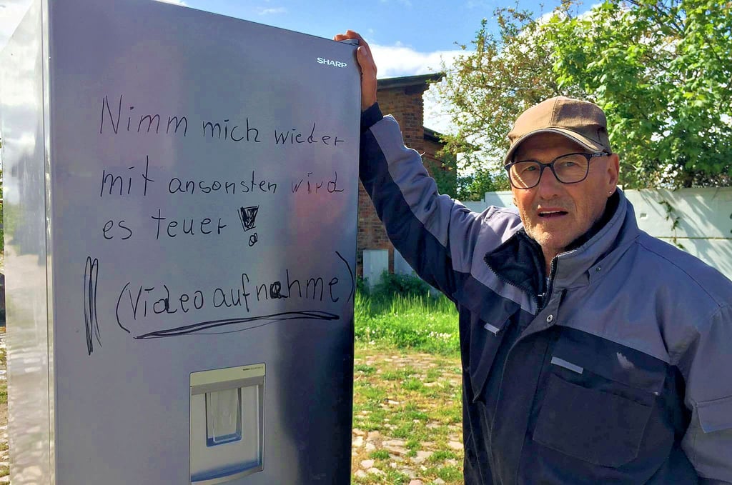 Bei Michael Floth wurde auf dem Grundstück ein alter Kühlschrank entsorgt. Der Froser gibt dem Täter noch eine letzte Chance.