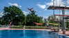 Besonders der Sprungturm ist im Wittenberger Freibad sehr beliebt.