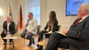 Im Dialog: Die erste Vorsitzende der Stadtverordnetenversammlung Gisela Bevier, Moderator Maik Reichel, die ehemalige Weißenfelser Schülerin  Mariam Ghebregergis und Lothar Tautz, Moderator am Weißenfelser Runden Tisch (von links).