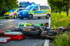  17-Jähriger Motorradfahrer wird bei einem Verkehrsunfall auf der B181 bei Zöschen schwer verletzt.