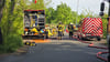 Auch die Gefahrstoffeinheit der Feuerwehr war im Einsatz.
