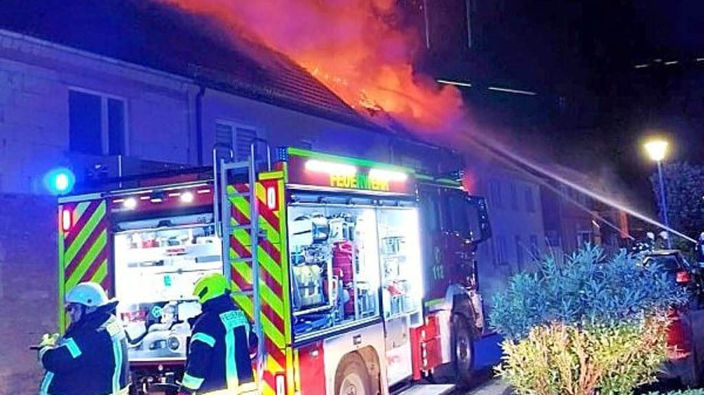 Die Feuerwehr war in Brücken im Einsatz, um den Brand zu löschen.