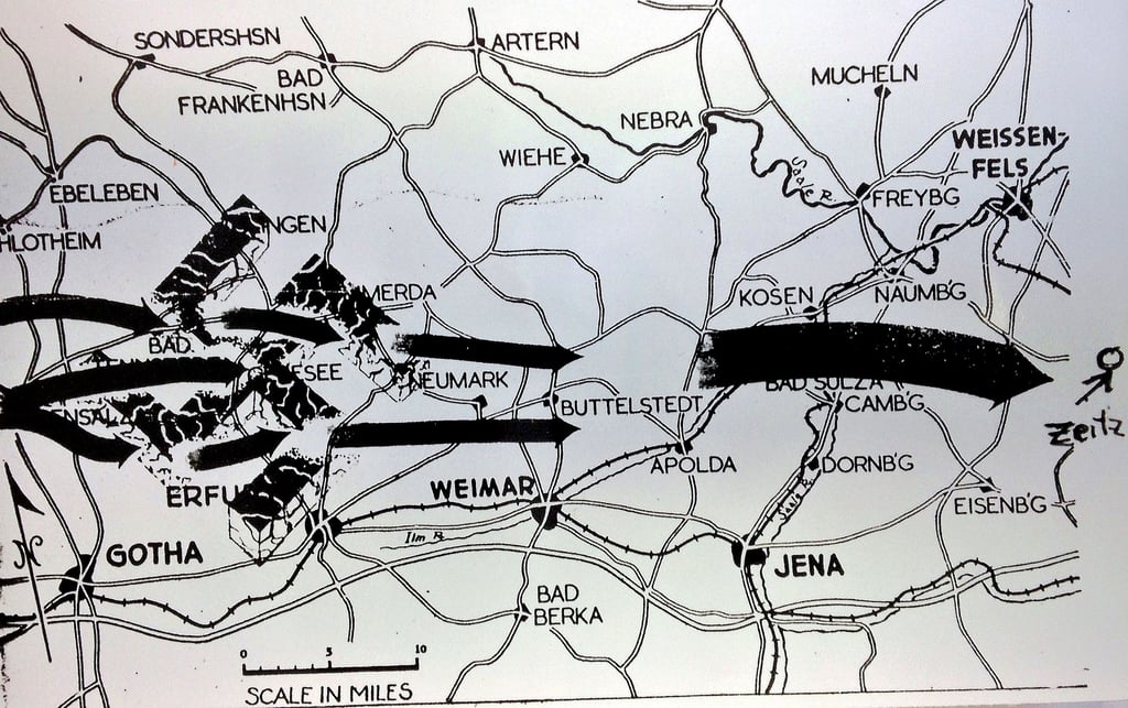 So rückten die Amerikaner auf Zeitz vor. Am 12. April 1945 wurden gegen 17.30 Uhr Einheiten in Theißen gesehen, am 13. waren sie in Zeitz.