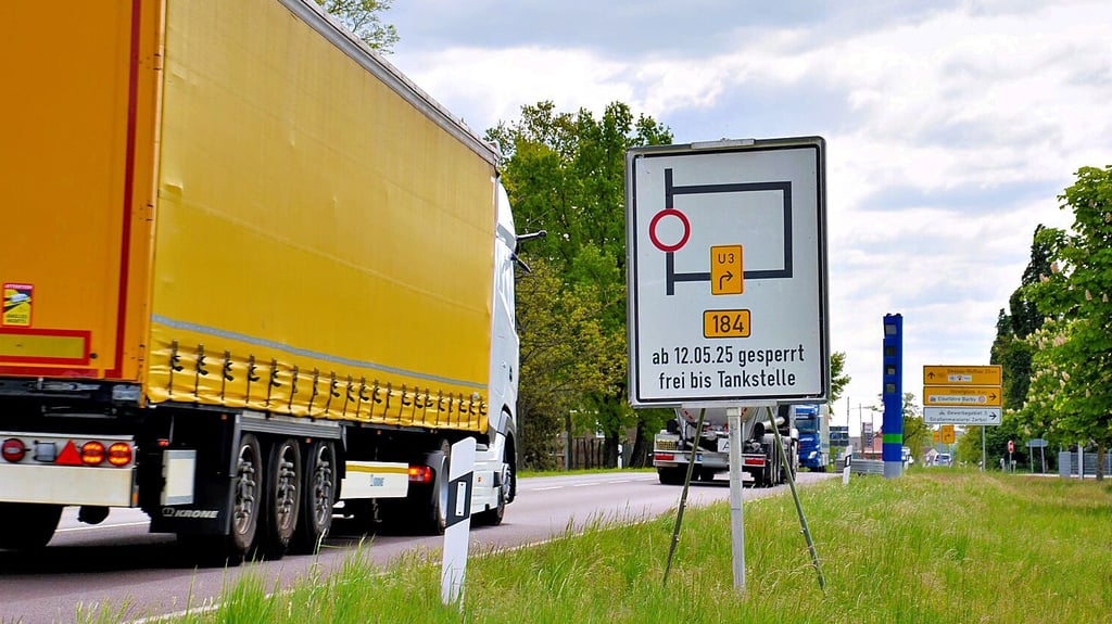 Einschränkung des Verkehrs zwischen Magdeburg und Dessau: Die Bundesstraße B184 in Zerbst wird ab 12. Mai voll gesperrt.