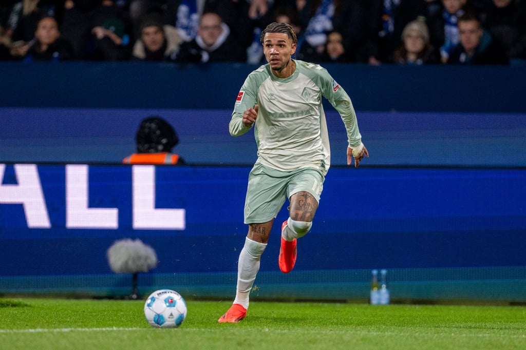 Justin Njinmah droht Werder gegen Leipzig zu fehlen.