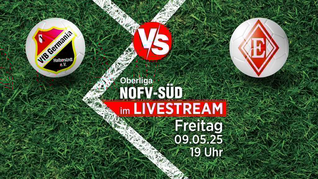 Germania Halberstadt empfing in der NOFV-Oberliga Süd den FC Einheit Wernigerode. Hier gibt es die Partie am 9. Mai 2025 ab 19 Uhr exklusiv im Livestream.