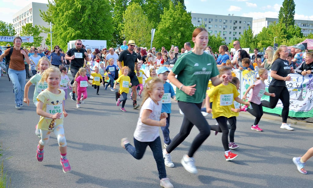 Beim Kalinchenlauf im Rahmen des 7. Staßfurter Salzlandlaufs 2025.