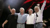 Die Bandmitglieder bei einer historischen Wiedervereinigung im Jahr 2005. Mit einer neu aufgelegten Version ihres legendären Musikfilms landet die Band ihr mittlerweile achtes Nummer-eins-Album.