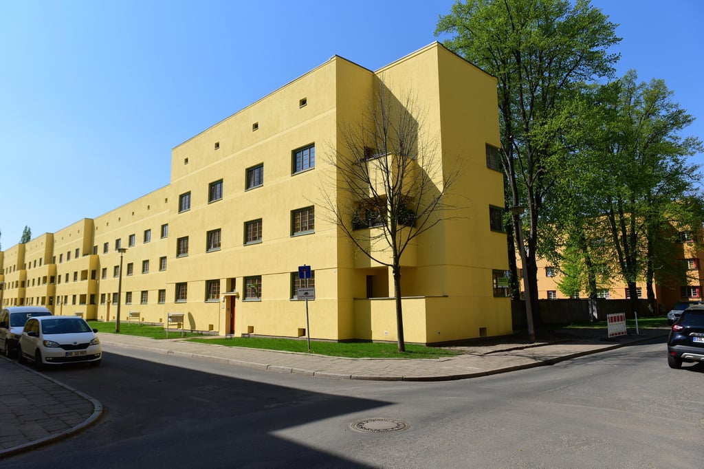 Die Beimssiedlung in Magdeburg ist Zeugnis des Neuen Bauens aus der Bauhaus-Zeit.