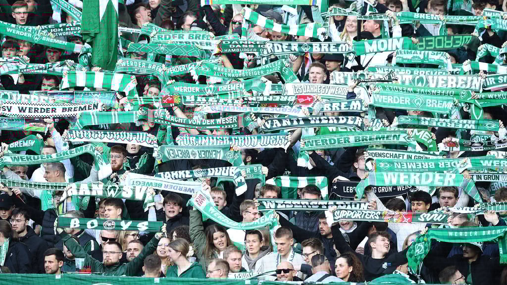 Werder-Fans beim Spiel gegen Eintracht Frankfurt.