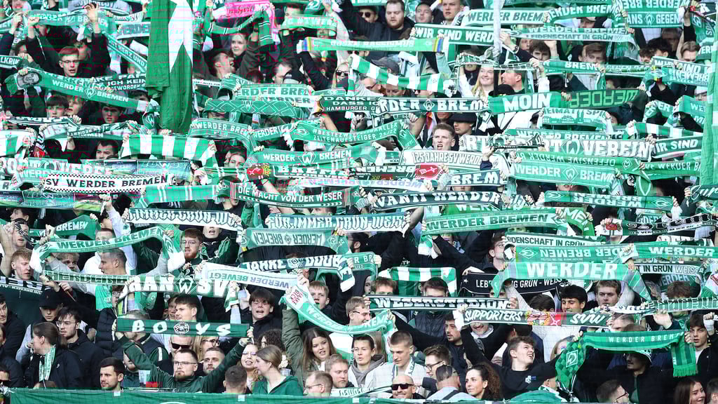 Werder-Fans beim Spiel gegen Eintracht Frankfurt.