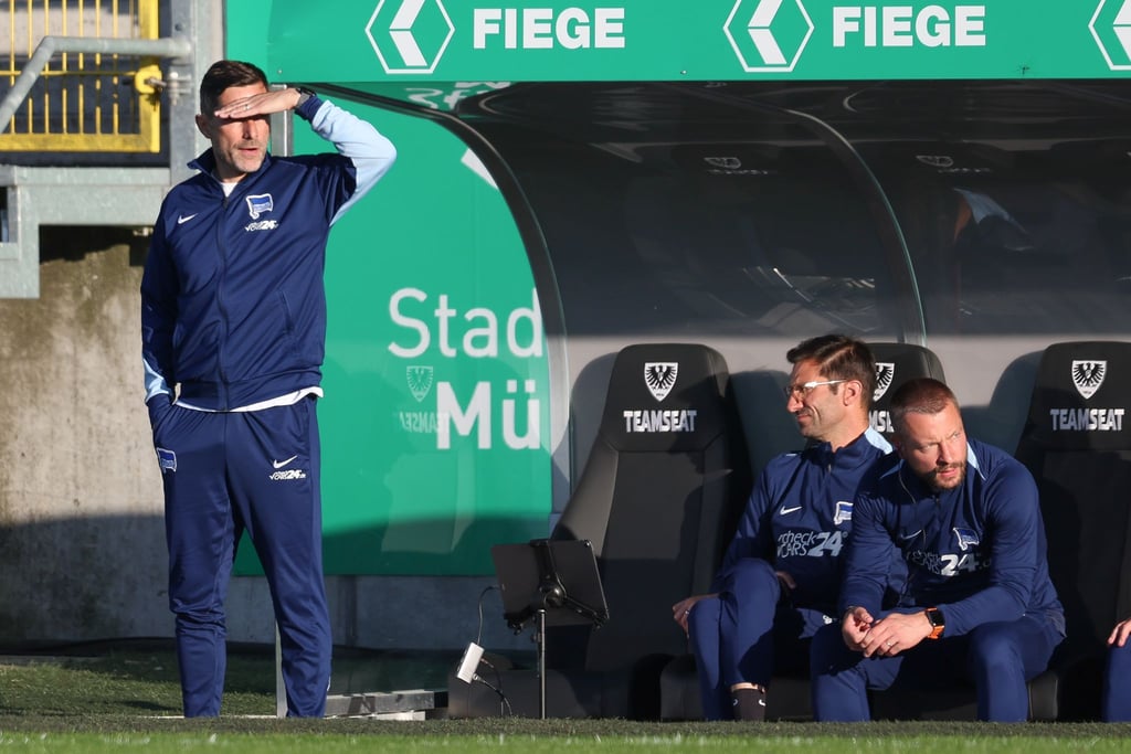 Hertha-Coach Stefan Leitl hatte wenig Grund zur Freude.