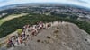 Blick auf Sangerhausen vom Gipfel der Halde "Hohe Linde".