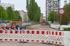 Wo große Baustellen sind, wie hier an der Erzbergerstraße in Magdeburg, gibt es oft kein Durchkommen für Menschen mit Behinderung.