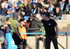 Christian Titz wurde auswärts bei Hertha BSC von Patrick Schwengers verwarnt, da er sich aufregte. 