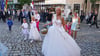 Die Spargelkönigin Linda Haucke eröffnete die Veranstaltung am Freitagabend auf dem Großen Markt.