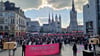 Etwa 750 Menschen nahmen am Protest in Halle teil.