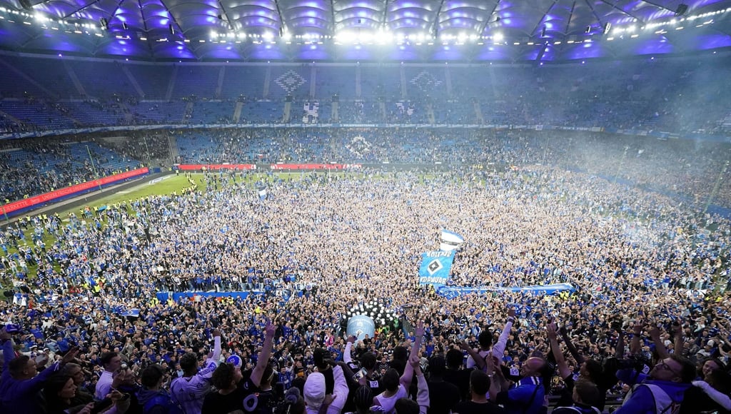 HSV-Fans stürmten nach dem Spiel auf den Rasen - dabei kam es auch zu Verletzungen.