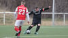 Kapitän Philipp Weigmann (r.) sammelte mit dem FC Zukunft wichtige Punkte im Abstiegskampf der Landesklasse. Für Tobias Pahlke und Germania Olvenstedt rückt der Klassenerhalt zunehmend in die Ferne.