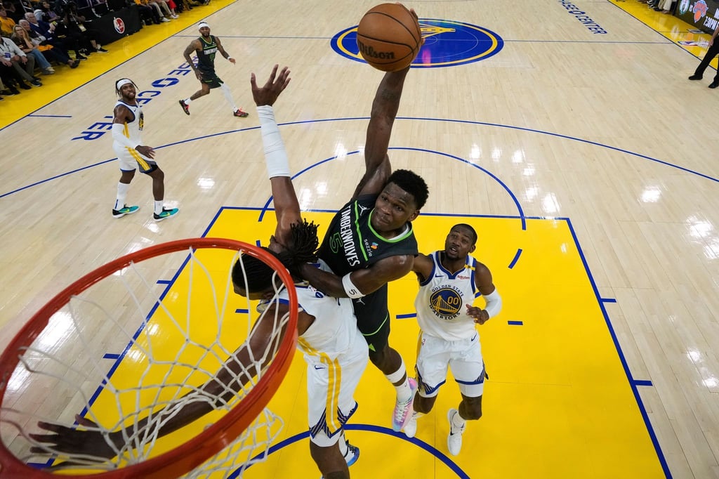 Minnesotas Anthony Edwards (M) trumpfte gegen Golden State vor allem nach der Pause auf.