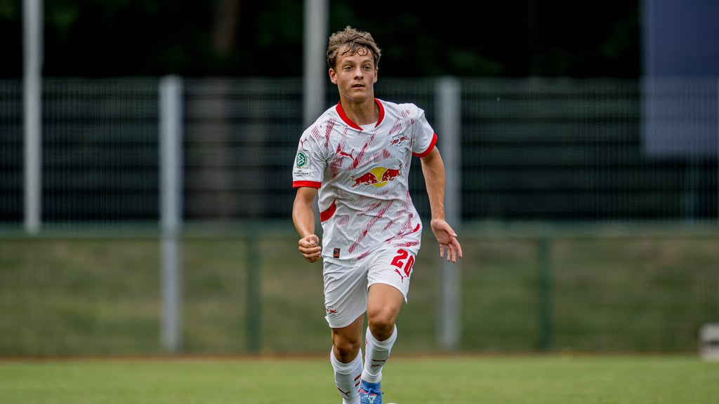 Hannes Hopke traf spät für die U17 von RB Leipzig/Archiv.