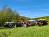 Der Einladung nach Röderhof (Landkreis Harz) zur ersten gemeinsamen Kremserfahrt waren zahlreiche Gepanne gefolgt. 
