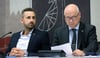 Wollen #deutschdenken statt #moderndenken als Landesslogan: Die AfD-Fraktionschefs Ulrich Siegmund (links) und Oliver Kirchner in Sachsen-Anhalt.