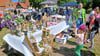 Aussortiere Kleidung und Spielsachen gab es beim Flohmarkt in Drohndorf ebenso wie Selbstgebasteltes oder Kellerfunde.