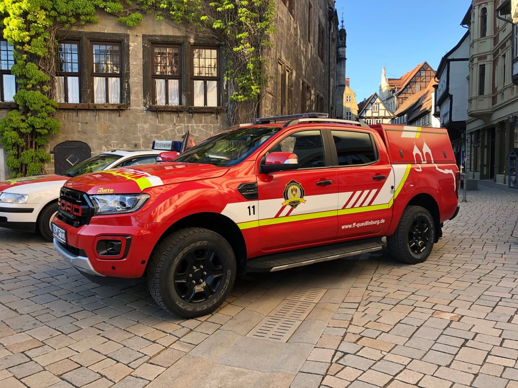 Das neue Fahrzeug der freiwilligen Feuerwehr in Quedlinburg.