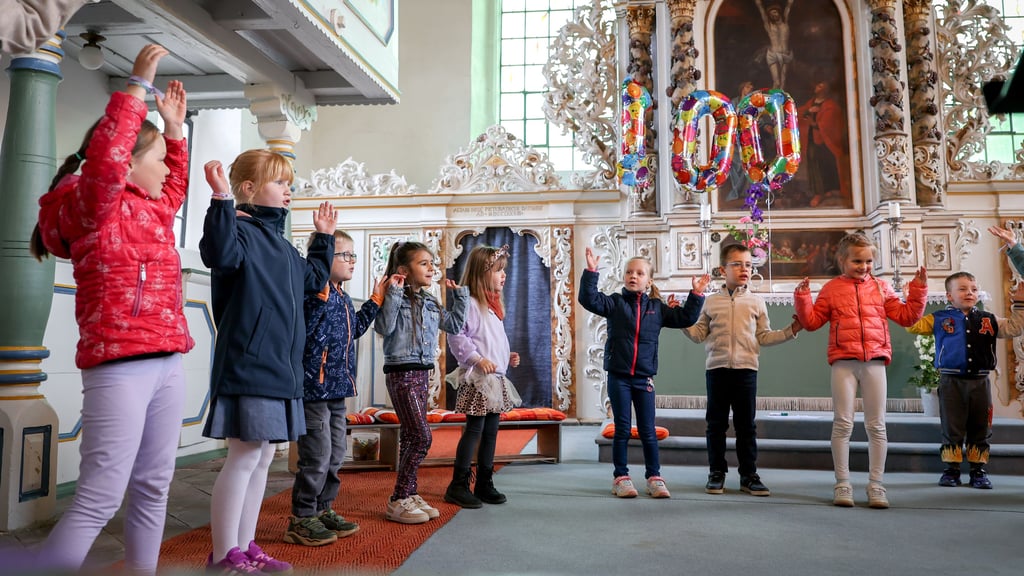 Die Dingelstedter Kita-Kinder hatten Grund zum Feiern.