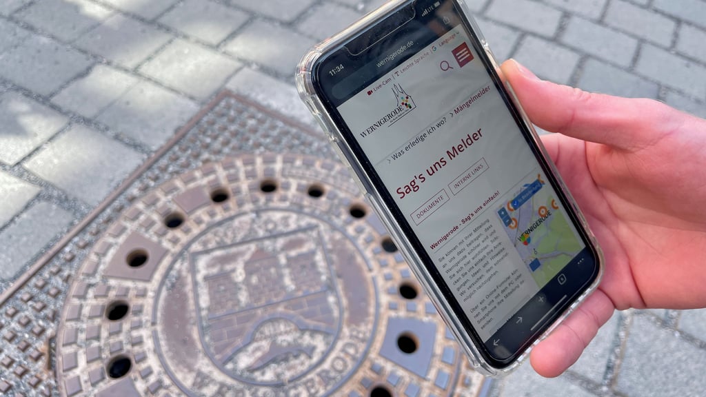 Über den "Sag's uns Melder" der Stadt Wernigeröder können Wernigeröder Mängel angeben.