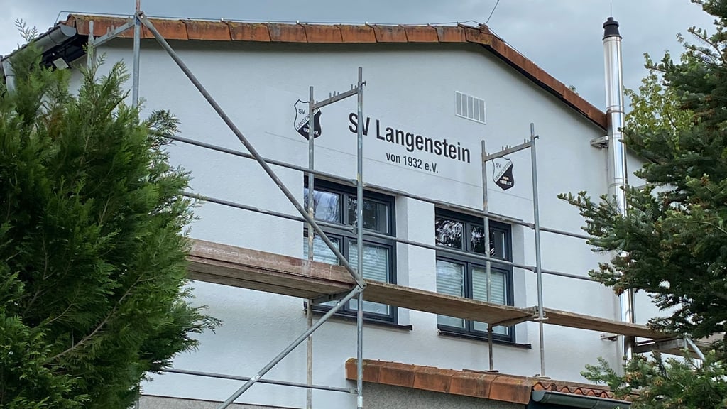 Das Vereinsheim des SV Langenstein wird aktuell saniert.