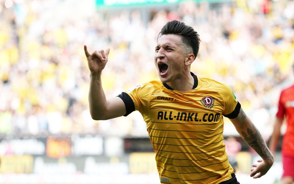 FCM-Superstar Baris Atik im Trikot von Dynamo Dresden am 19. Mai 2019.