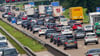 Vollsperrung der A14 Richtung Leipzig bei Döbeln nach einem Stau-Unfall. (Symbolfoto)