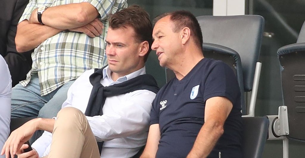 Ein Bild aus der gemeinsamen Zeit von Alexander Wahler (l.) und Otmar Schork in Sachsen-Anhalts Landeshauptstadt.