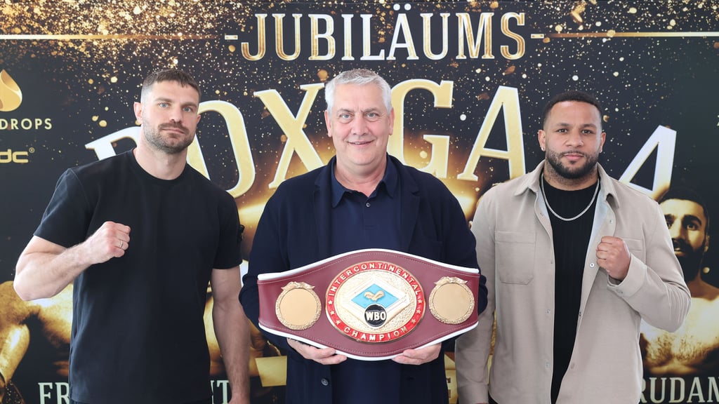 Roman Fress (l.) und sein Promoter Ulf Steinforth hoffen auf den Gewinn des WBO-Intercontinental-Titels gegen Michael Seitz.