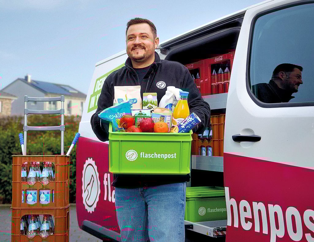 Der Lieferdienst „Flaschenpost“ will jetzt auch Kunden in der Aue gewinnen.