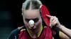Deutschlands Tischtennis-Hoffnung Annett Kaufmann.